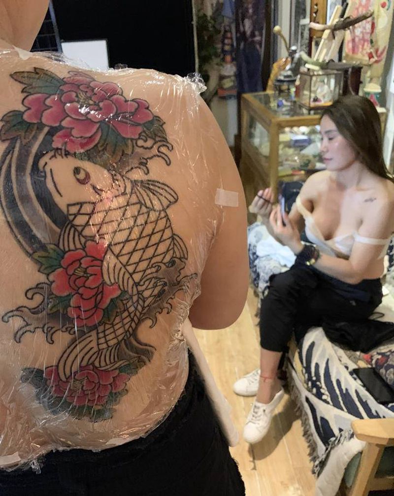 鱼纹身图片_老传统纹身图案