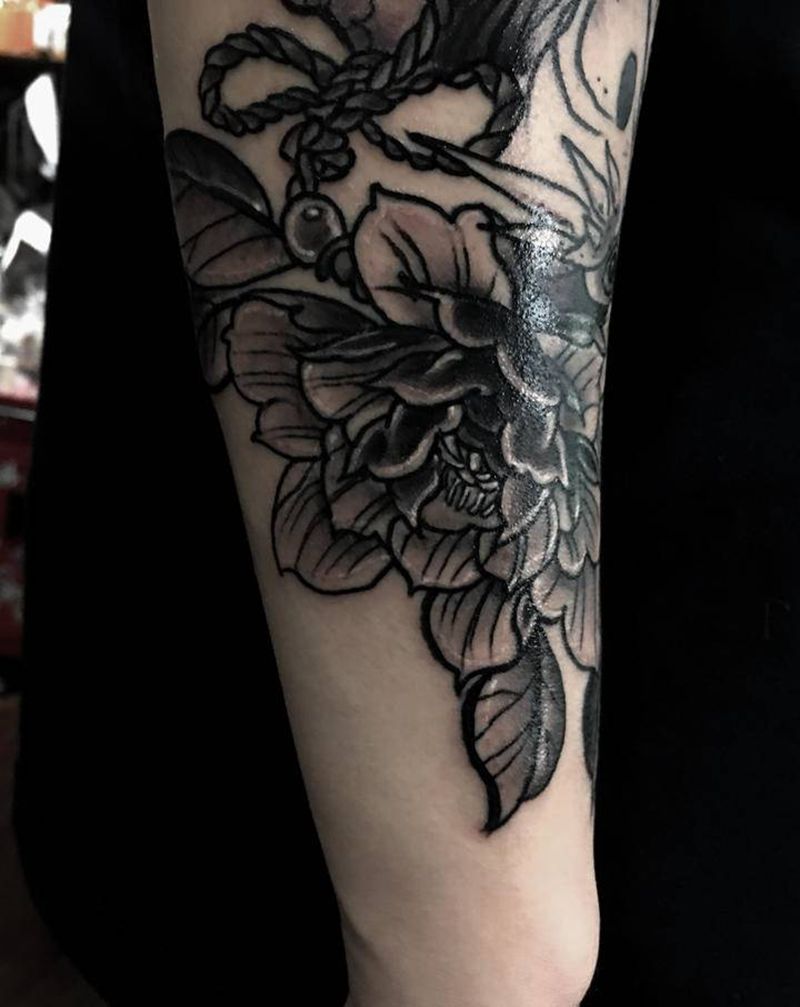 花纹身图片_手臂纹身图案