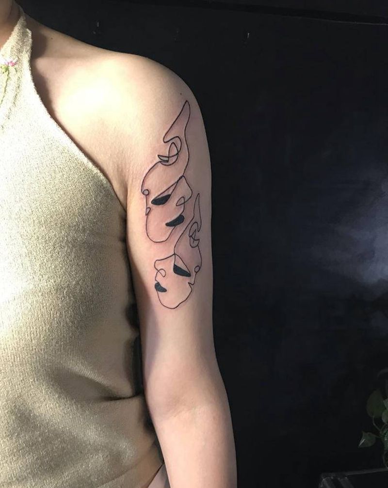 抽象纹身图片_手臂纹身图案