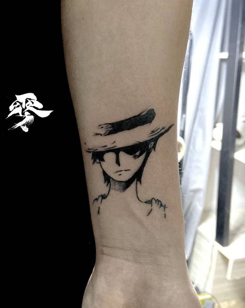 海贼王纹身图片_手部纹身图案