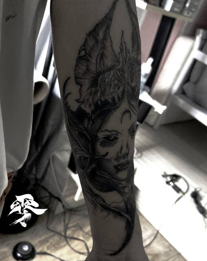 死亡女郎纹身图片_手臂纹身图案