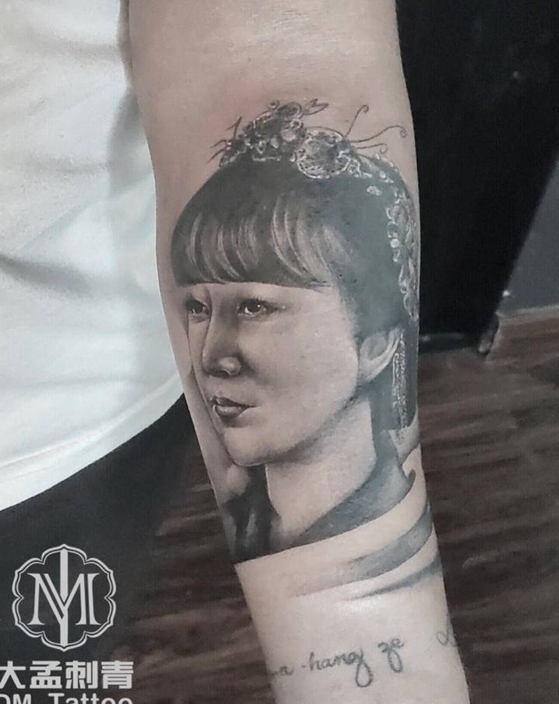 肖像纹身图片_手臂欧美写实纹身图案