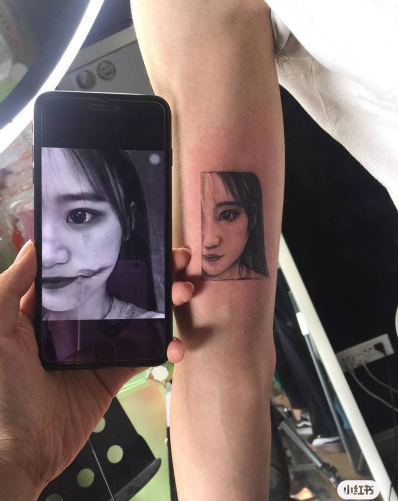 肖像纹身图片_手臂纹身图案