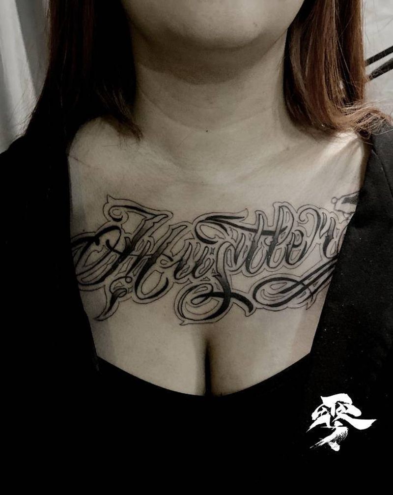 花体字纹身图片_花体字纹身图案