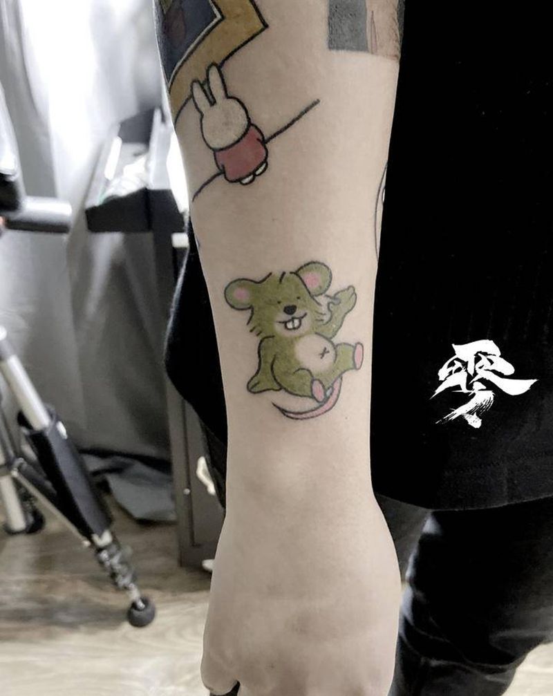 老鼠纹身图片_手臂纹身图案