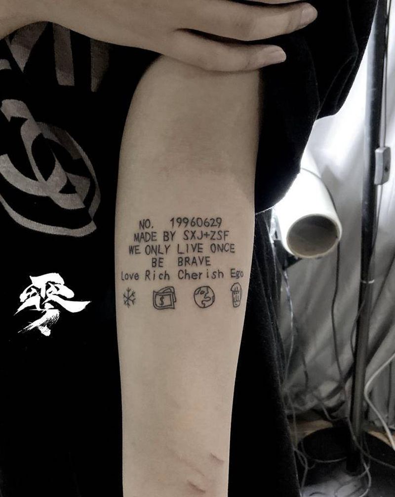 字母纹身图片_手臂纹身图案