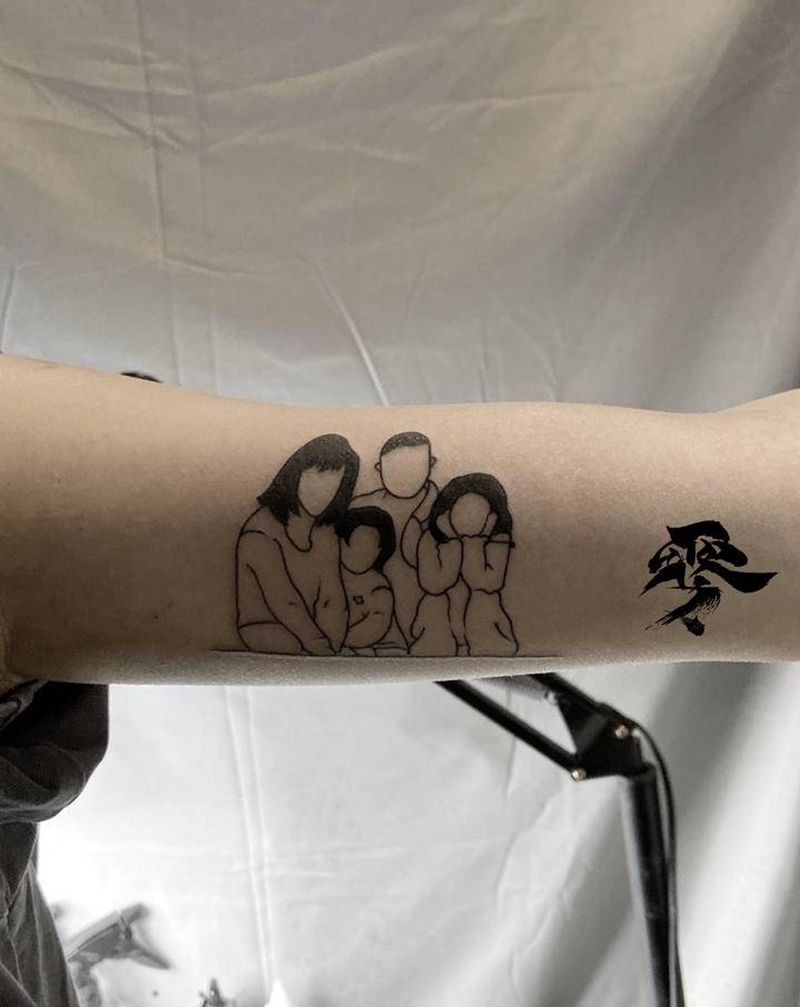 简笔画纹身图片_手臂纹身图案