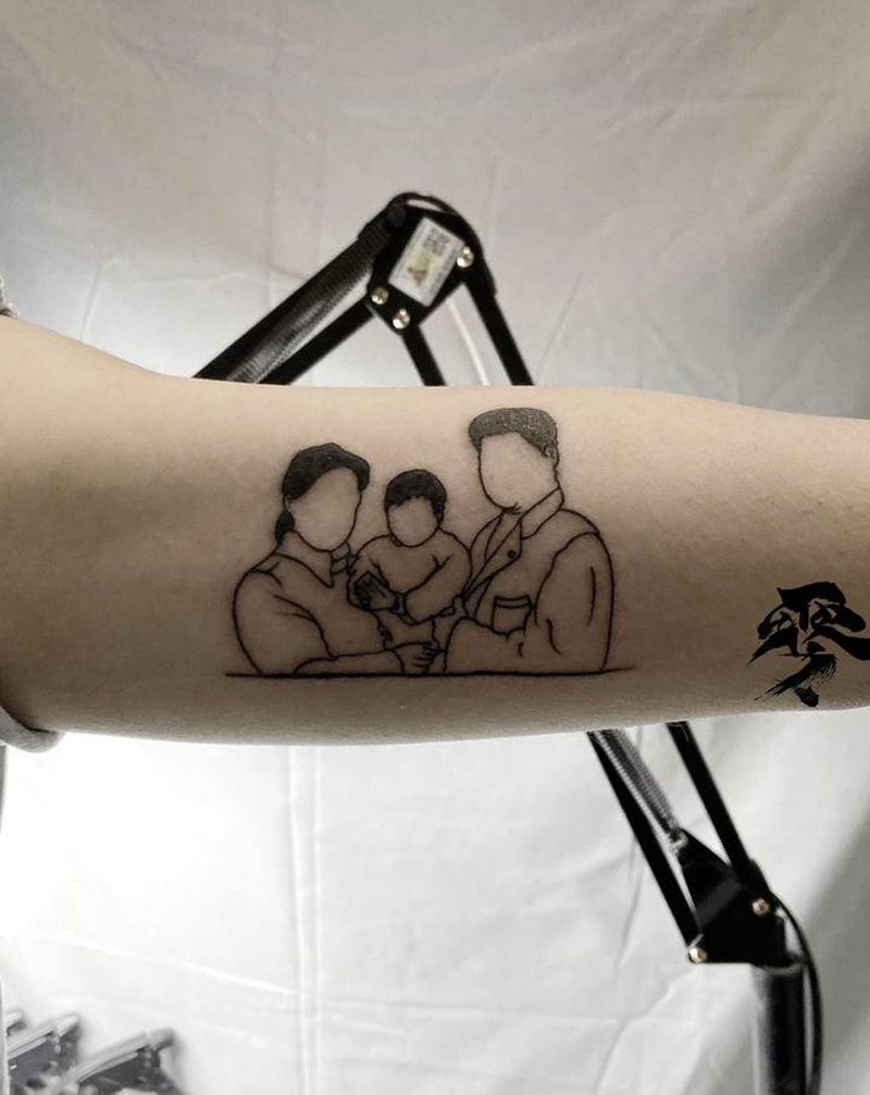 简笔画纹身图片_手臂纹身图案