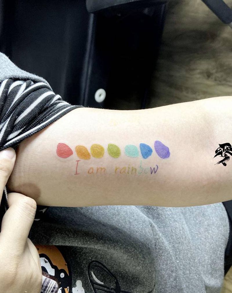 五颜六色纹身图片_手臂纹身图案