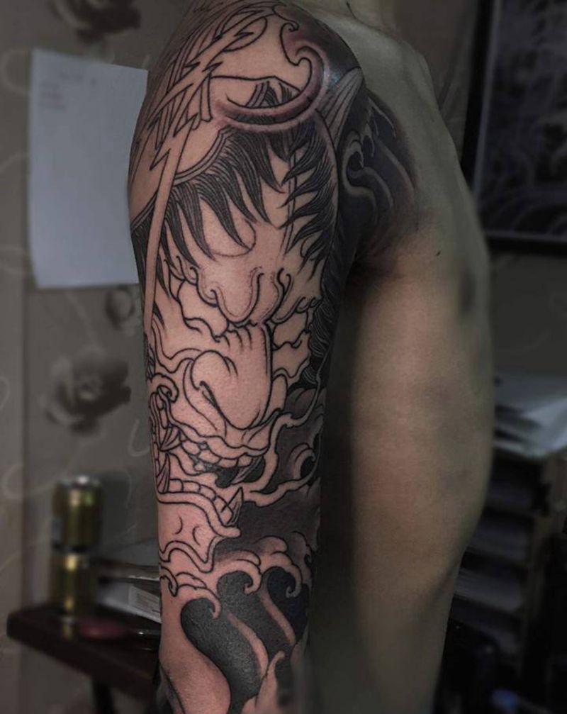 般若纹身图片_手臂新传统纹身图案