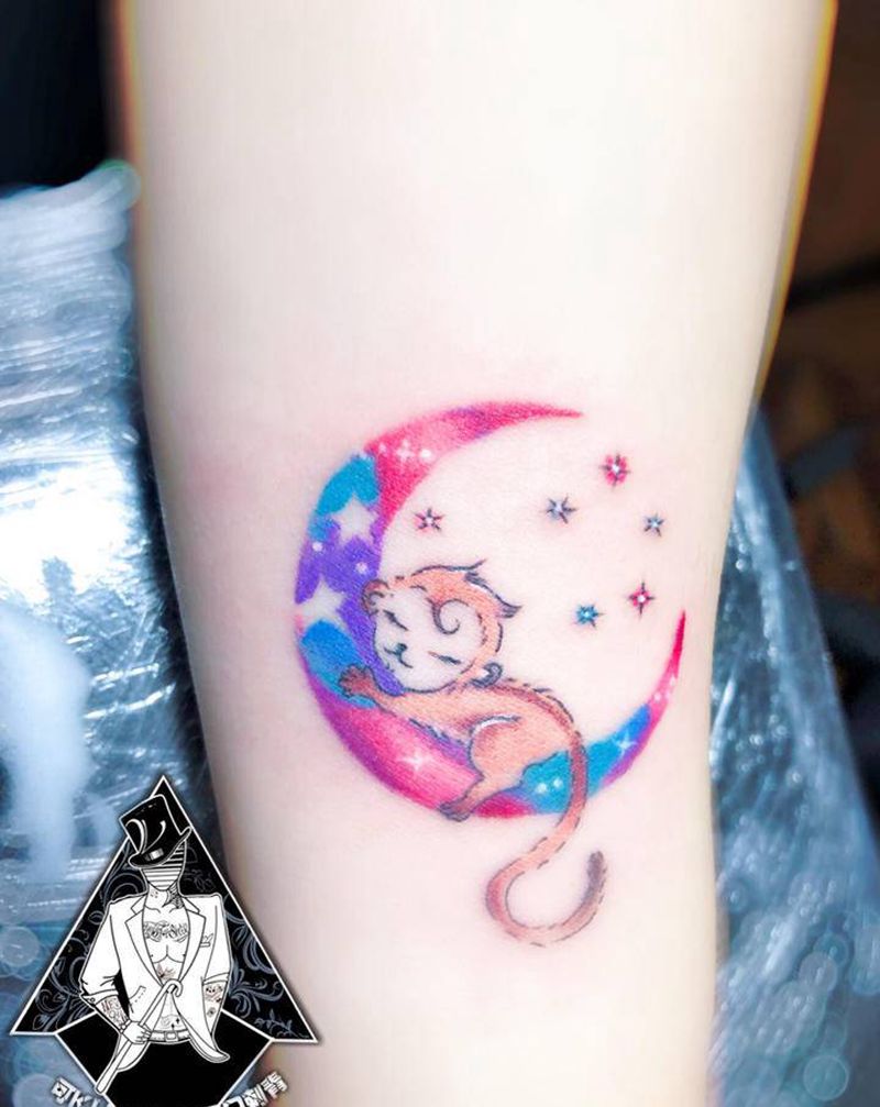 水彩小图纹身图片_手臂水彩纹身图案