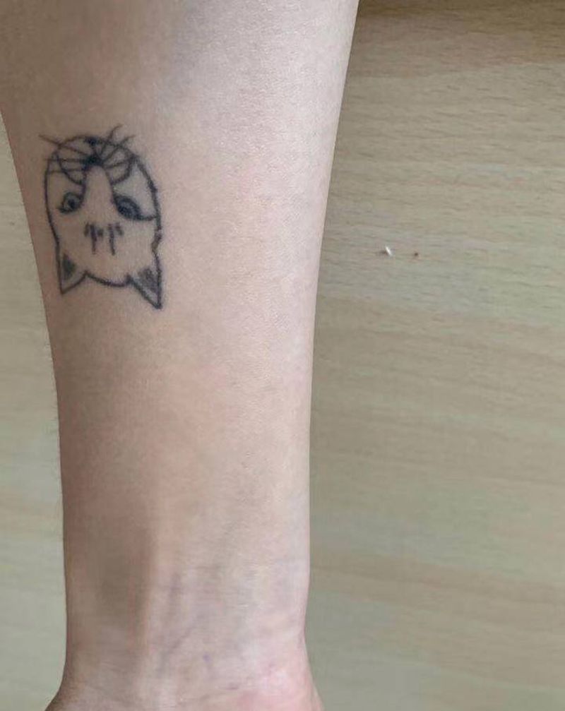 小图遮盖纹身图片_手臂水彩纹身图案