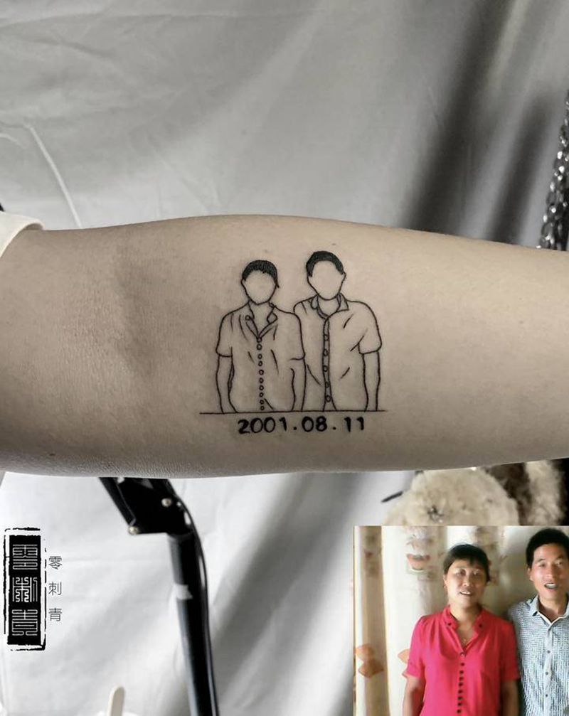 简笔画纹身图片_手臂纹身图案