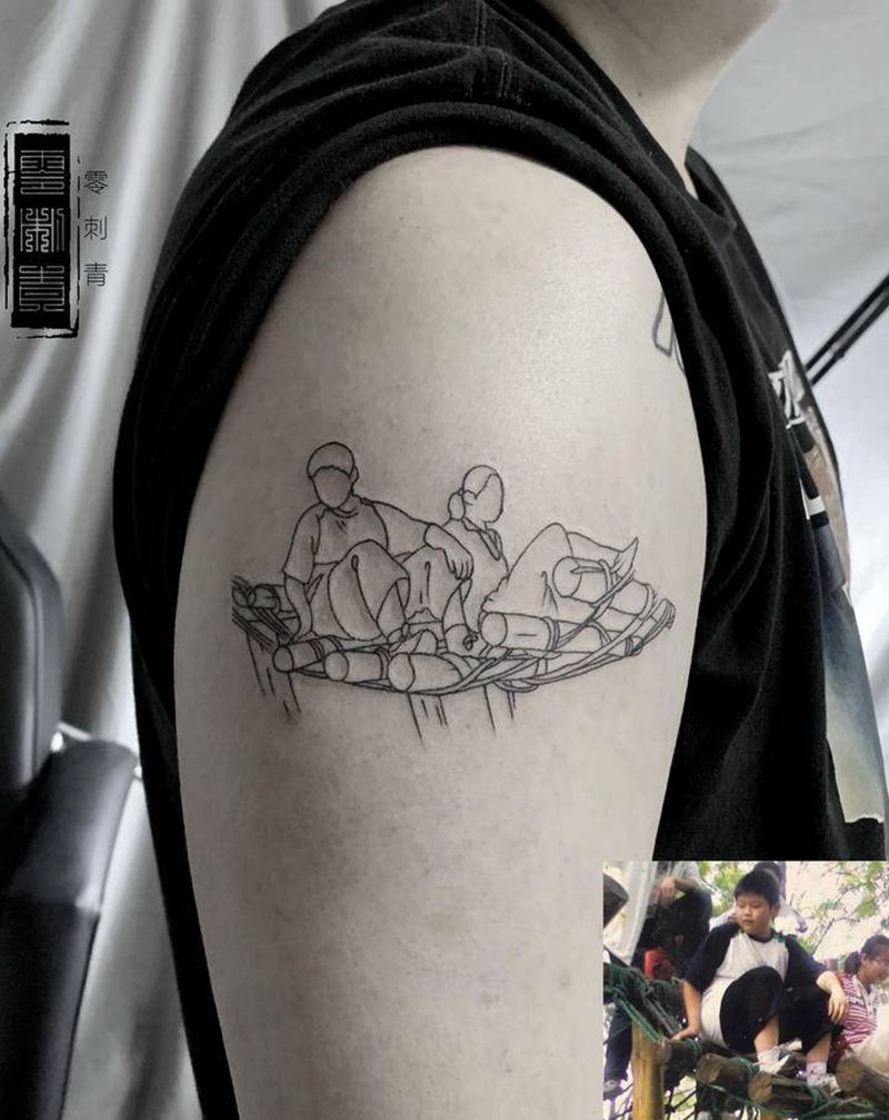 简笔画纹身图片_手臂纹身图案