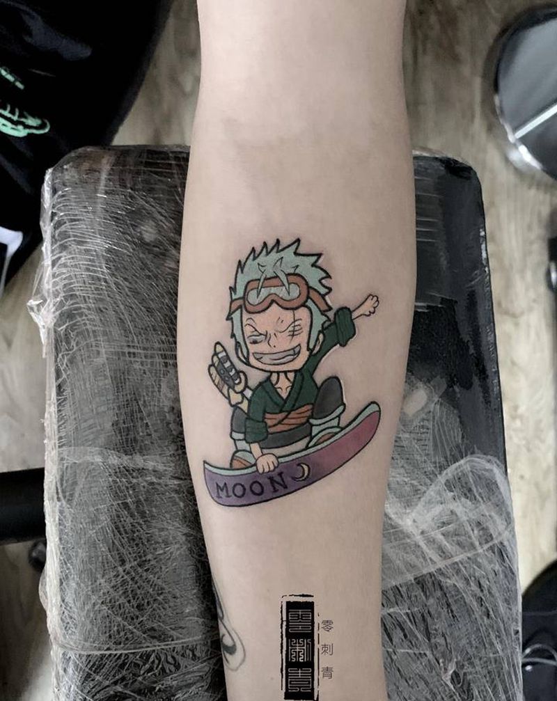 Q版索隆纹身图片_手臂纹身图案