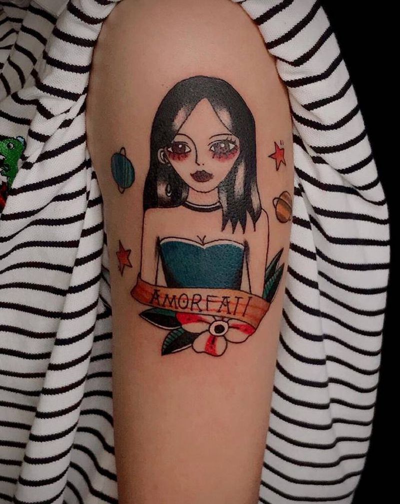 School纹身图片_手臂Old School纹身图案