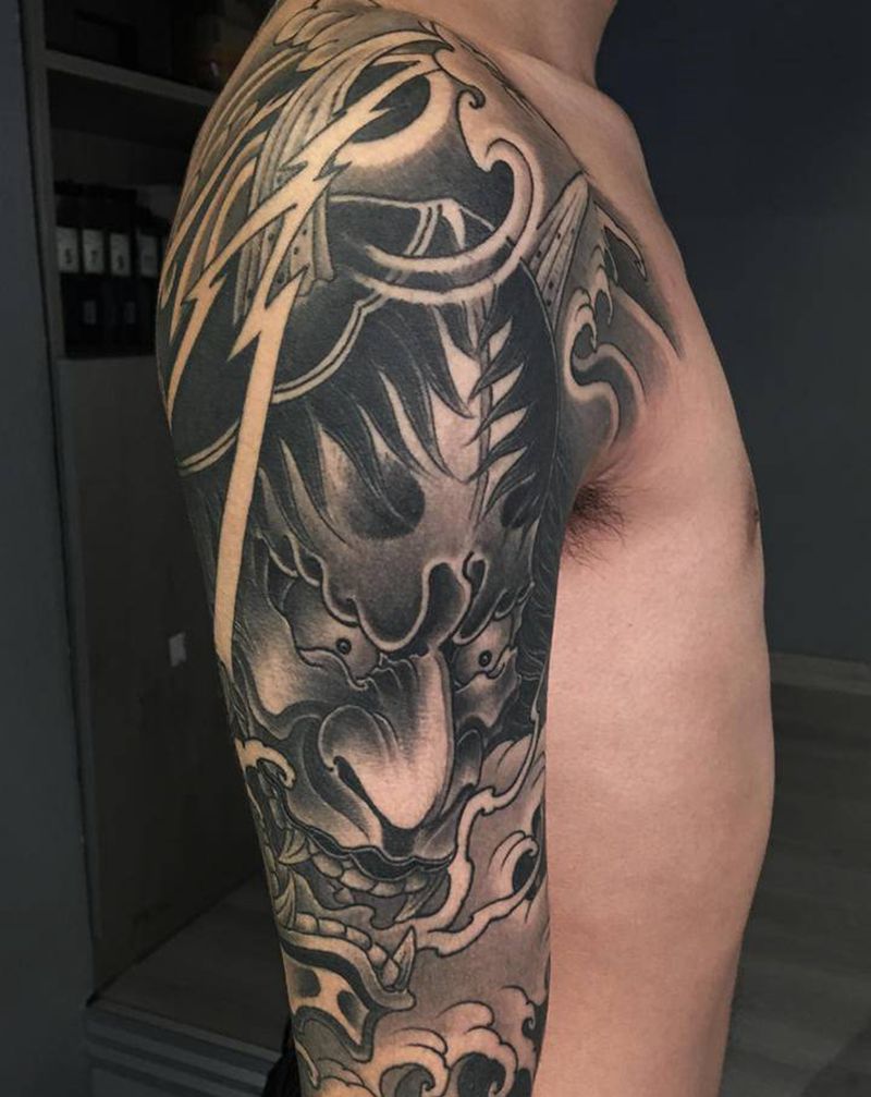 般若纹身图片_手臂新传统纹身图案