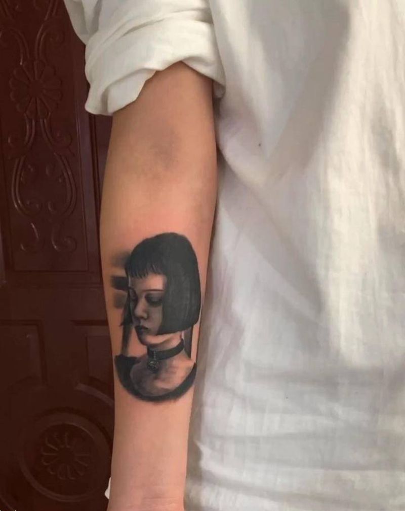 肖像作品纹身图片_手臂欧美写实纹身图案