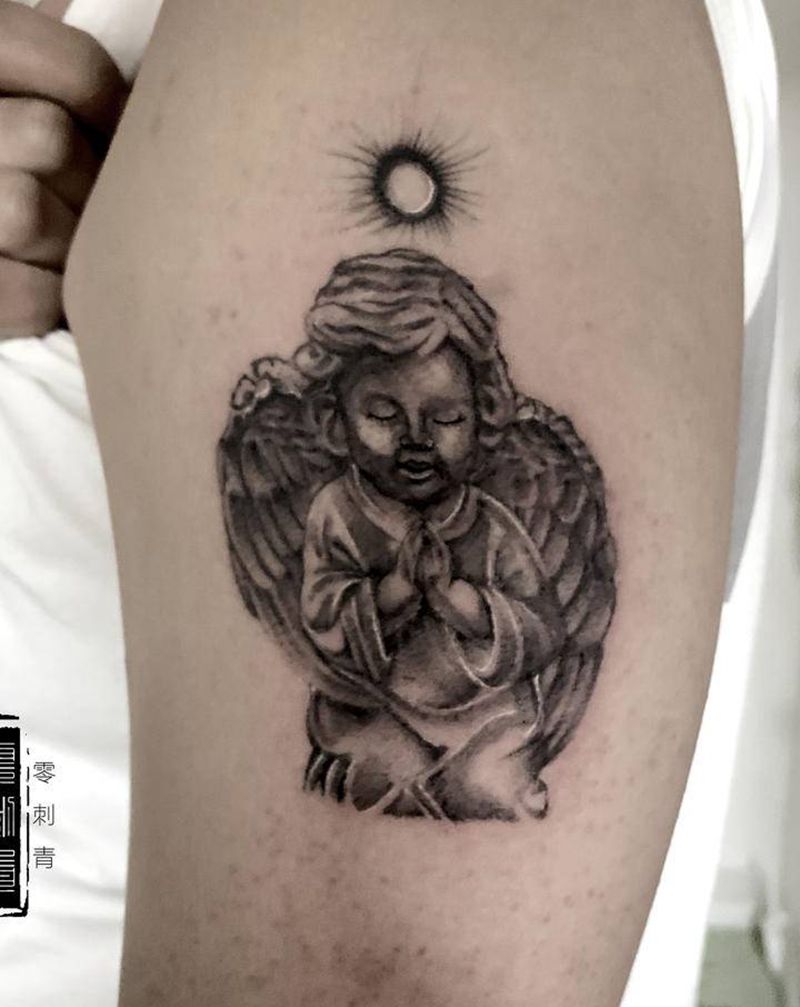 丘比特宝宝纹身图片_手臂纹身图案