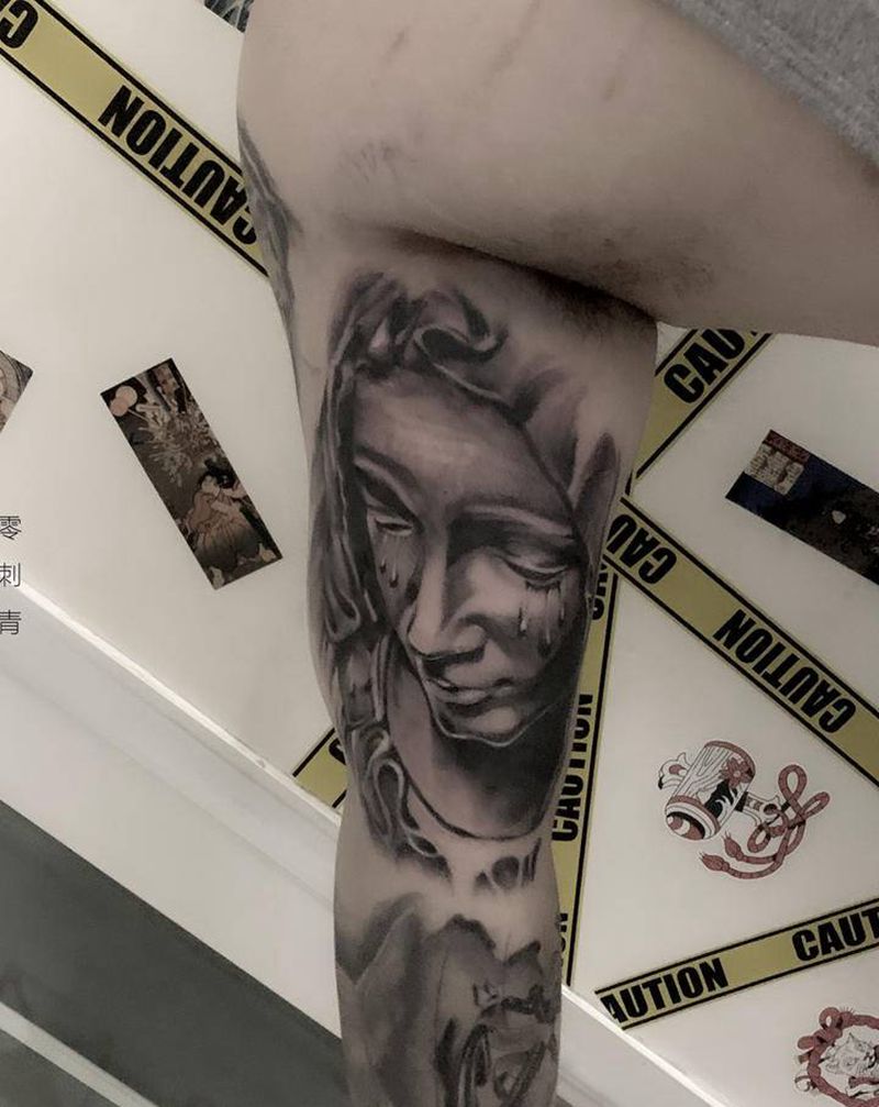 圣母纹身图片_手臂纹身图案