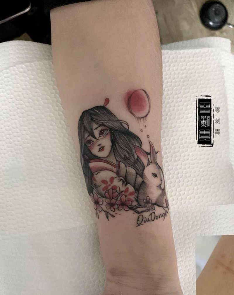 女孩遮盖纹身图片_手臂纹身图案