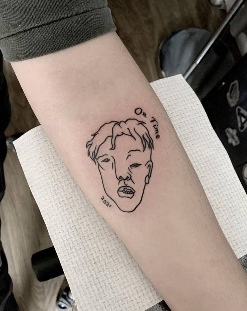 抽象简笔画纹身图片_手臂纹身图案