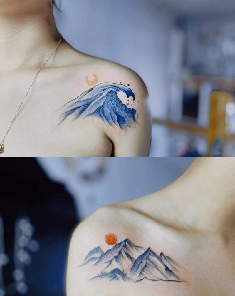 海誓山盟纹身图片_情侣纹身图案