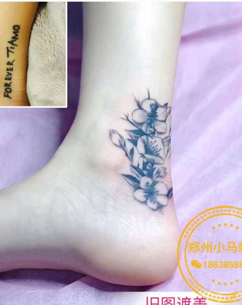 遮盖纹身图片_腿部脚部纹身图案