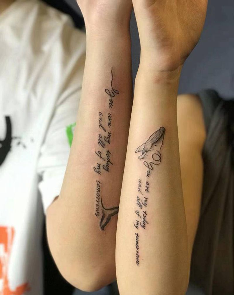 情侣纹身图片_手臂纹身图案