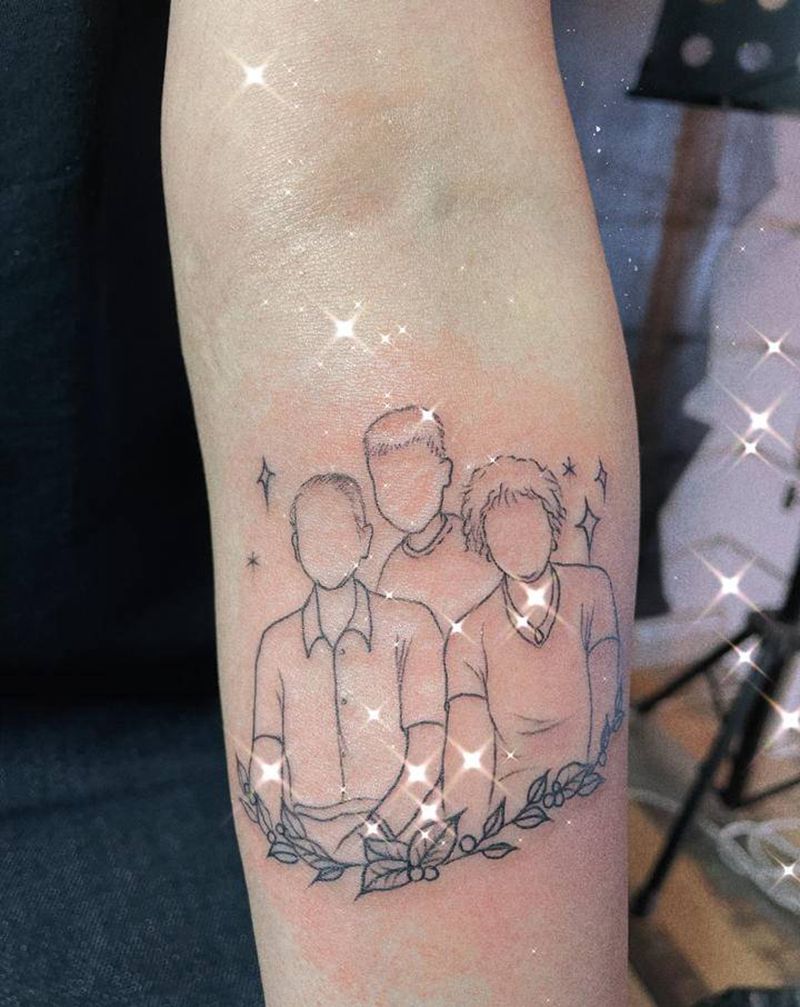 合影纹身图片_手臂纹身图案