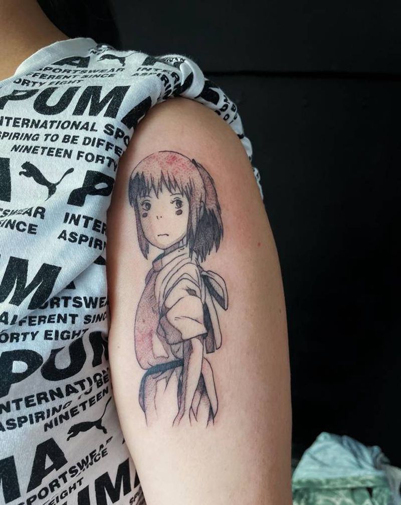 千与千寻纹身图片_手臂纹身图案