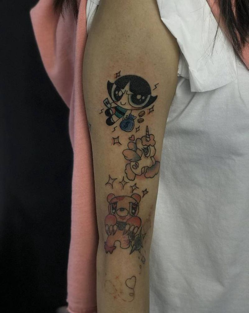 卡通纹身纹身图片_手臂New School纹身图案