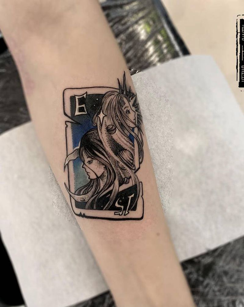 塔罗牌纹身图片_手臂纹身图案