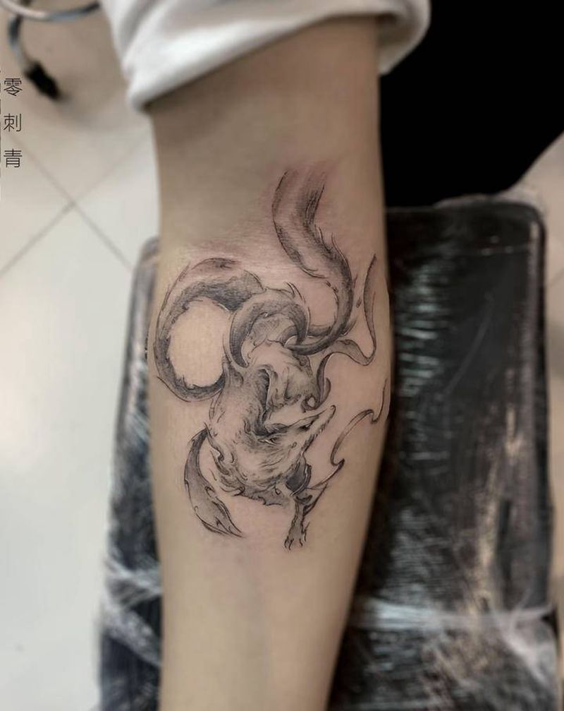 狐狸纹身图片_手臂纹身图案