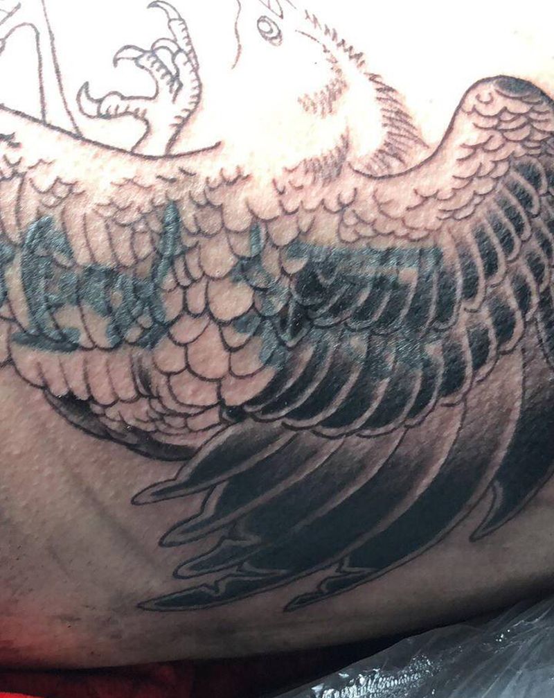 遮盖  未完成纹身图片_腰部纹身图案