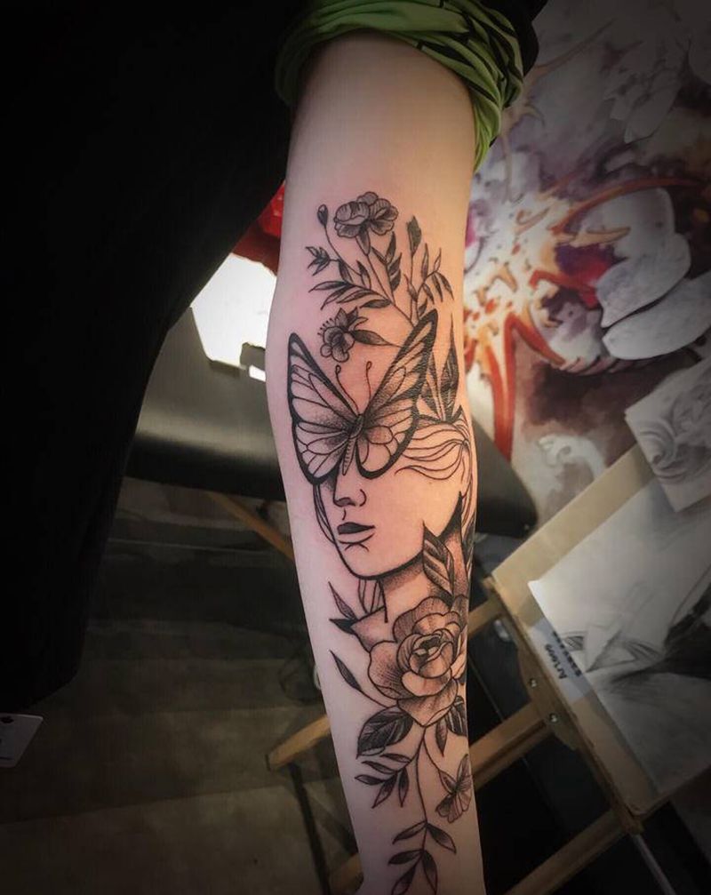 素花纹身图片_手部纹身图案