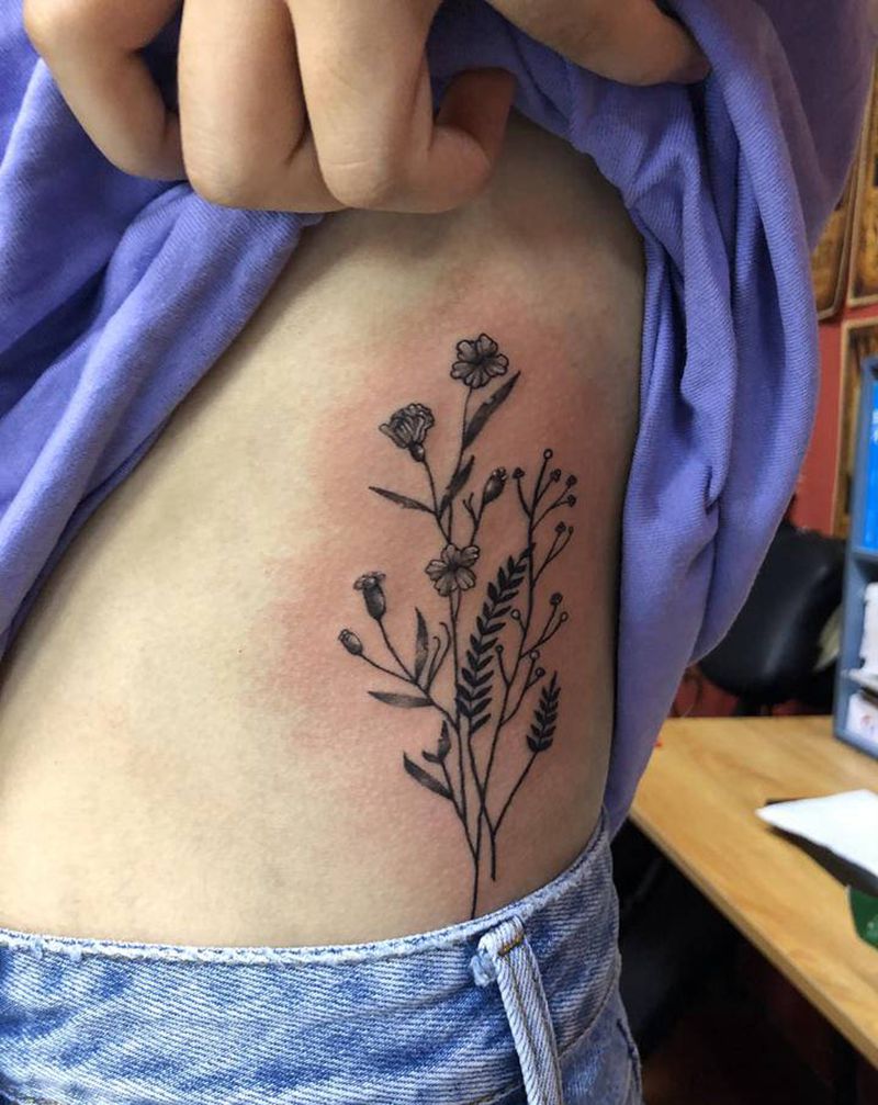 @！；）-纹身图片_腰部纹身图案