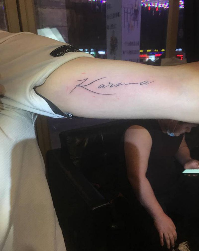 小英文纹身图片_手臂纹身图案