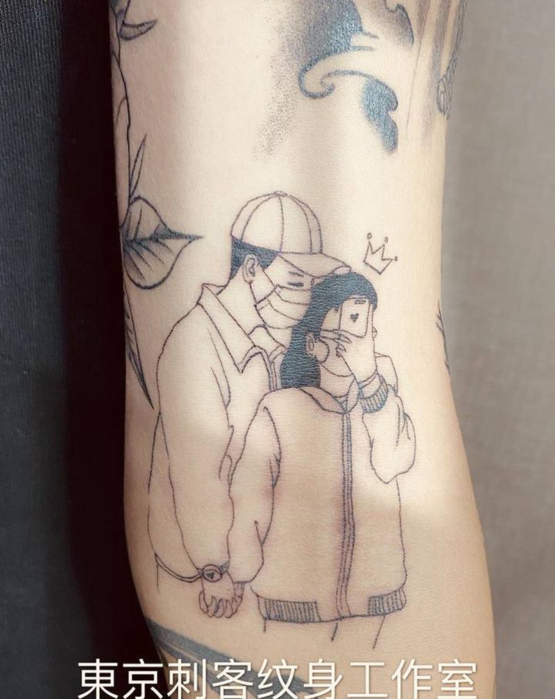 简笔画纹身图片_手臂纹身图案