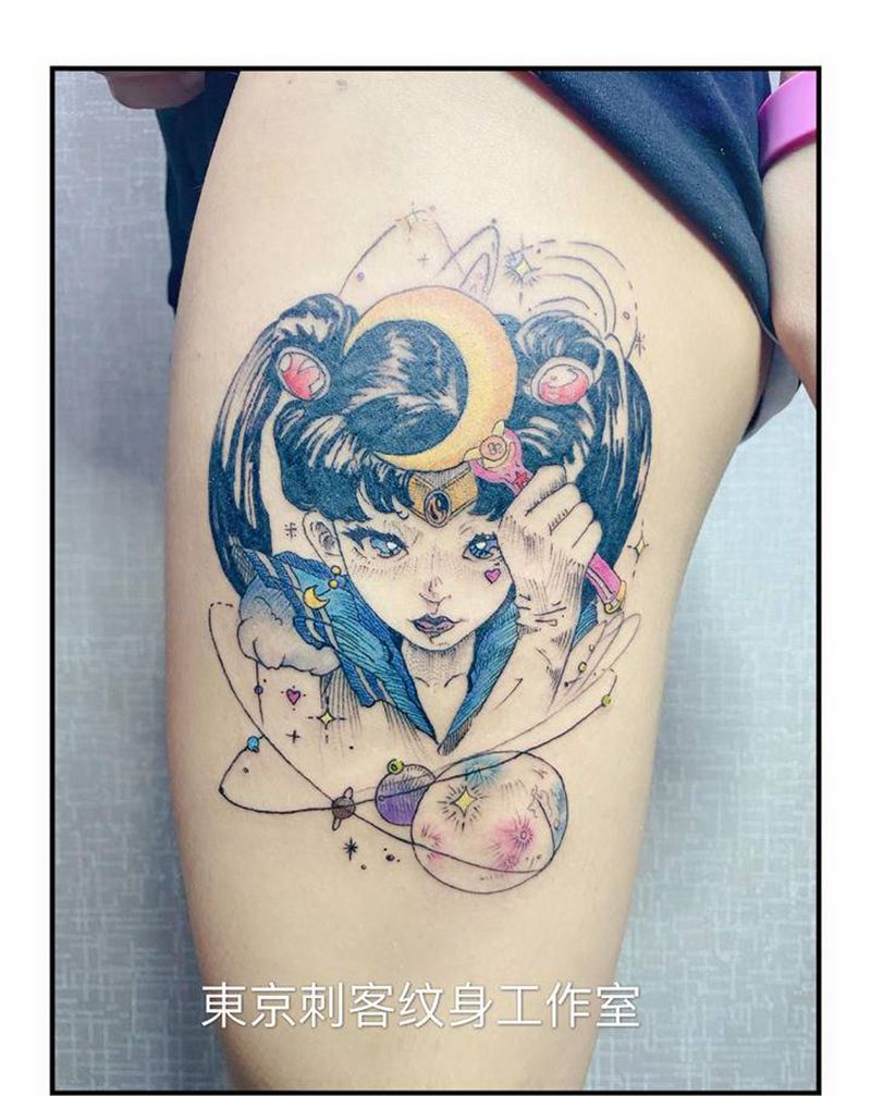 美少女战士纹身图片_New School纹身图案