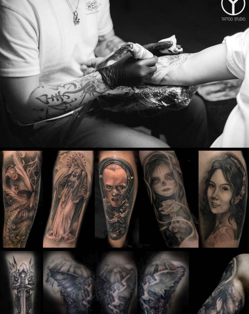 招收纹身学徒纹身图片_欧美写实老传统学员徒弟学徒纹身图案