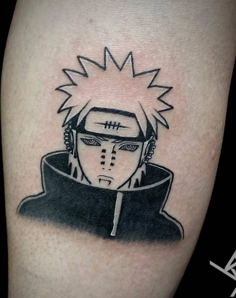 火影忍者纹身图片_手臂点刺图腾天道佩恩宇智波带土火影忍者纹身图案