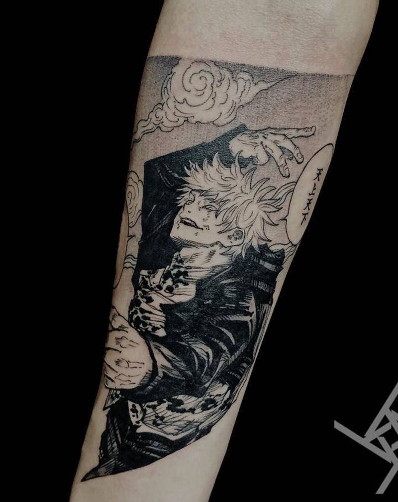五条悟纹身图片_手臂点刺图腾咒术回战五条悟动漫纹身图案