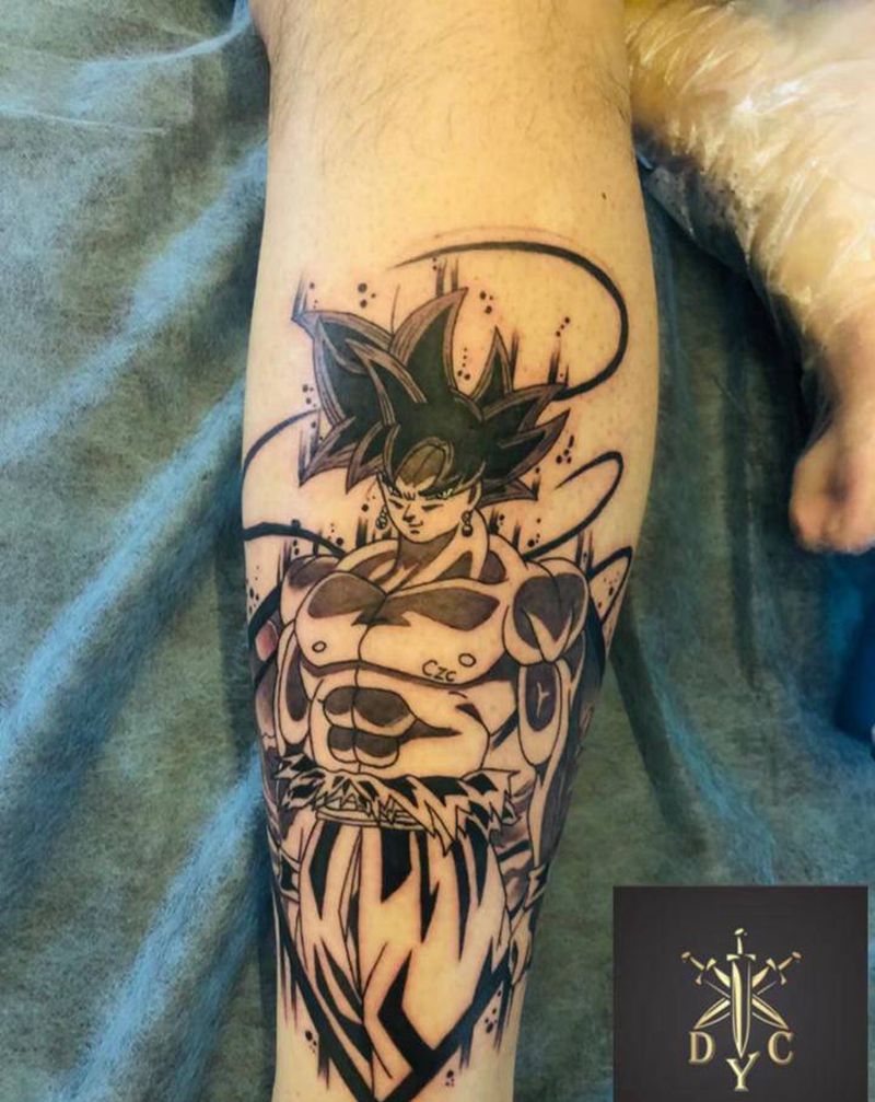 卡卡罗特纹身图片_腿部纹身图案