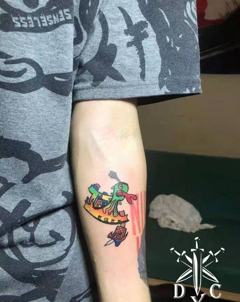 newschool纹身机纹身图片_手臂New School纹身图案