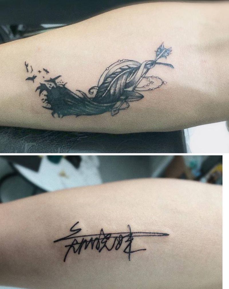 小遮盖纹身图片_手臂纹身图案