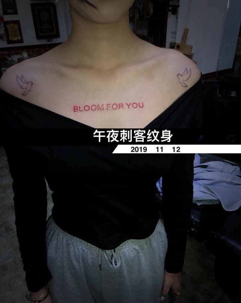 字母纹身图片_小清新纹身图案