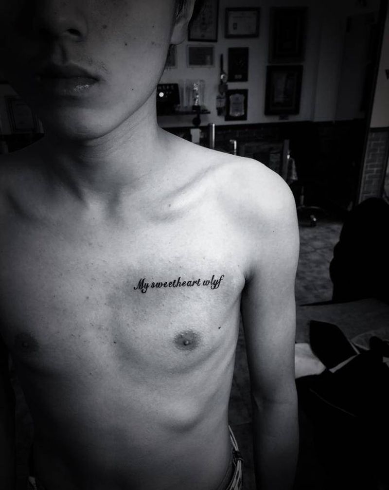 字母纹身图片_小清新纹身图案