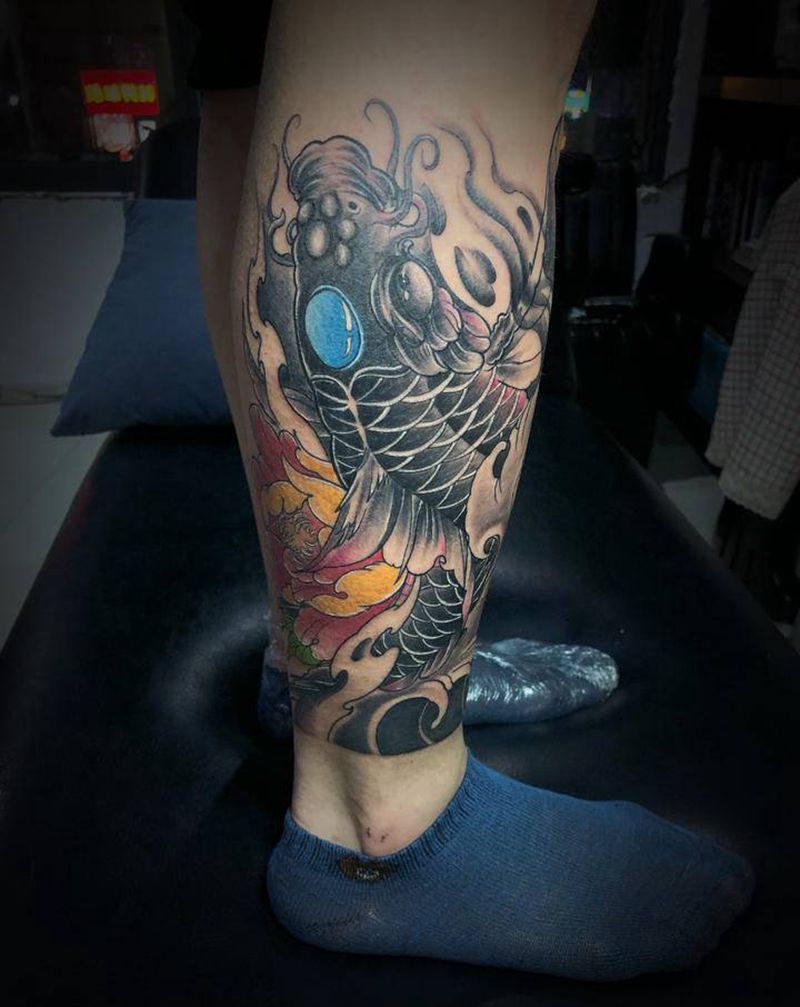 鱼纹身图片_新传统纹身图案