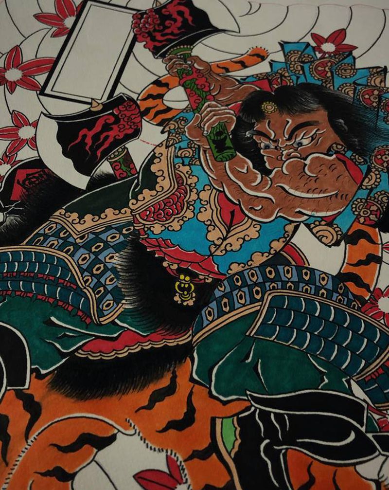 把自己的镜子擦亮 才能把自己看纹身图片_老传统纹身图案